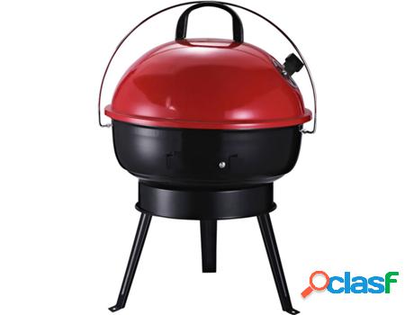 Barbacoa OUTSUNNY Rojo (53x54cm)