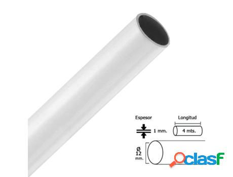 Barra armario lacado blanco redondo 12 mm.ø (barra 4,0