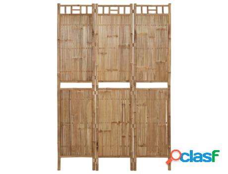 Biombo VIDAXL divisor de 3 paneles Marrón (120 x 180 cm -