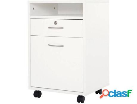 Bloque de Cajones HOMCOM Con dos estantes (40x35x60cm)