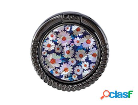 Botón Pop Con Anillo Trasero GANDY Best360 Negro + Flores