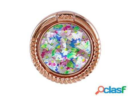 Botón Pop Con Anillo Trasero GANDY Best360 Rosa + Flores