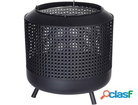 Brasero PROGARDEN con Parrilla (Negro - 50x51 cm)
