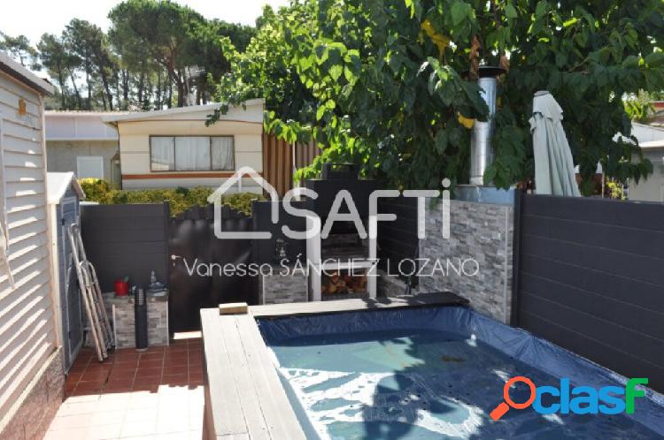 CASITA CON PISCINA EN PARCELA DE PROPIEDAD EN CAMPING DE