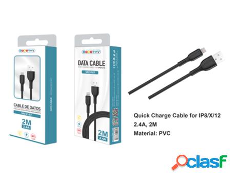 Cable De Datos Lightning MODORWY Mc5107 2M (Negro)