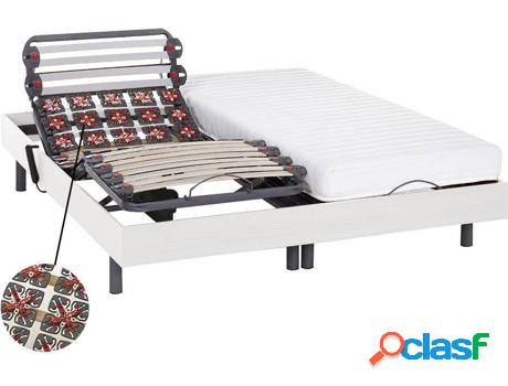 Cama Articulada DREAMEA (Blanco - Madera - 2x80x200 cm)