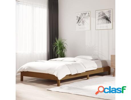 Cama VIDAXL (Madera - Marrn - 206.5 x 106.5 x 22 cm)