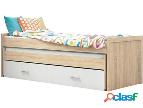 Camas HOMESOUTH Cambria Claro - Blanco (Melamina - 98 x 72 x