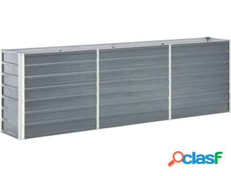 Cantero de Flores VIDAXL Acero Galvanizado (Gris - 240x40x77