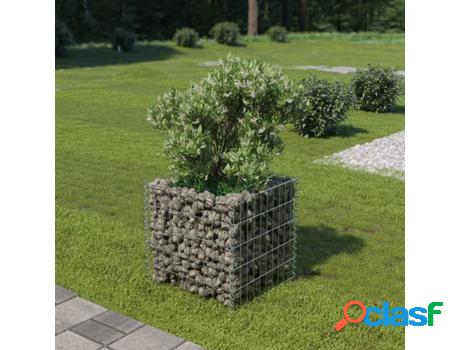 Cantero de Flores VIDAXL Gavión Acero Galvanizado (Gris -