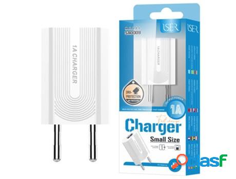 Cargador Con Entrada Usb 2.0 Iser Sa0009 (Blanco)