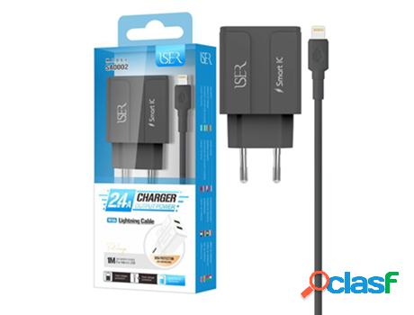 Cargador De Entrada Usb 2.0 Iser Sa0002 (Negro)