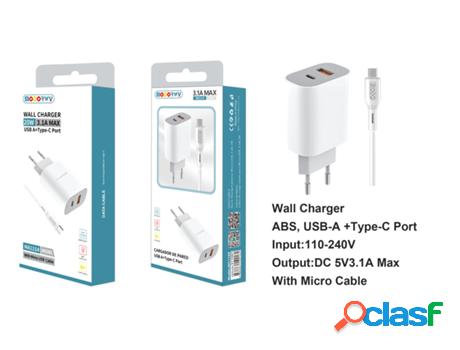 Cargador MODORWY Ma1114 2.0 + Tipo-C Usb 2.0 + Cargador