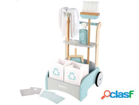 Carrito de limpieza WOOMAX de madera (Edad Mínima: 3 Años