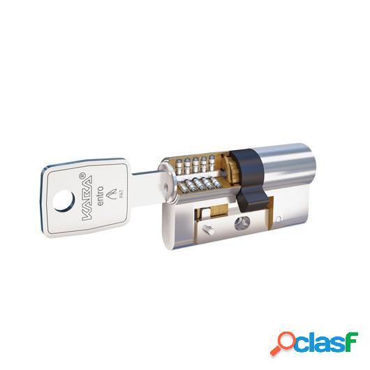 Cilindro de seguridad 30 x 30 en niquel leva larga con doble