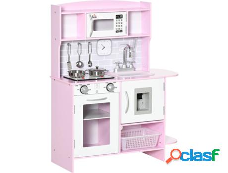 Cocina Infantil HOMCOM 350-135V00PK 3 Años - 70x29x90 cm