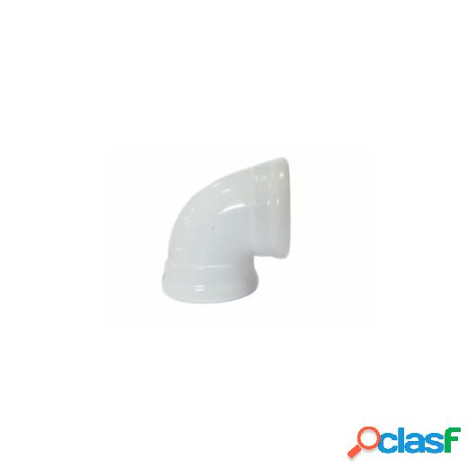 Codo Extraccion/Aire 80º 100Mmø Aluminio Blanco