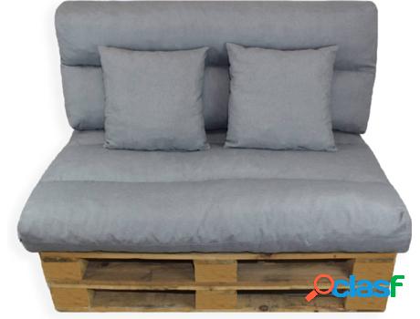 Cojines de Sofá ACOMODA TEXTIL Palets Gris (Tejido - 120x80