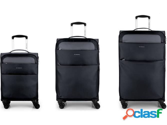 Conjunto 3 Maletas de Viaje GABOL Cloud (183 L - Negro)