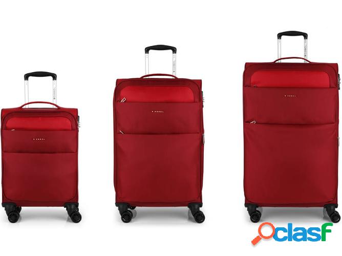 Conjunto 3 Maletas de Viaje GABOL Cloud (183 L - Rojo)