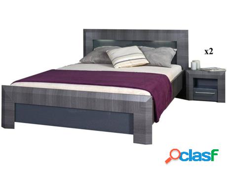 Conjunto de Cama + Mesita de Noche VENTE UNIQUE Britany