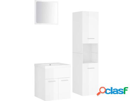 Conjunto de Muebles VIDAXL 3071132 (Blanco Brillante -