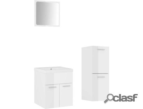 Conjunto de Muebles VIDAXL 3071177 (Blanco Brillante -