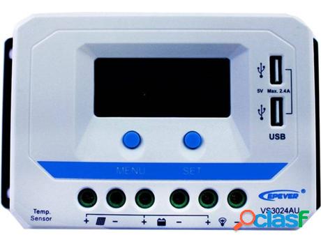 Controlador de cargador solar 30A 12V 24V W1974
