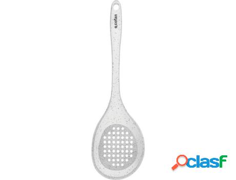 Cuchara De Agujeros De Silicona Blanca Modelo Bach 34 Cm