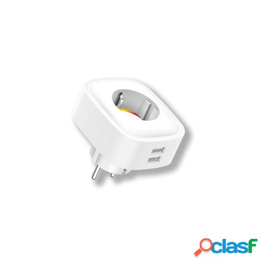 Enchufe Wifi Energeeks Pl Bl 2Usb Eg-Ew005Mc