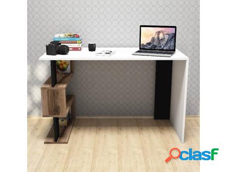 Escritorio HOMEMANIA Snap Blanco y Negro (120x60x75cm -
