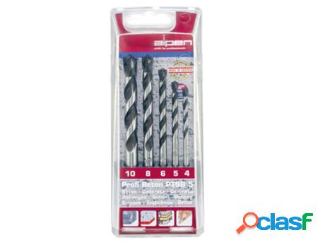 Estuche brocas alpen widia profesional beton 5 piezas