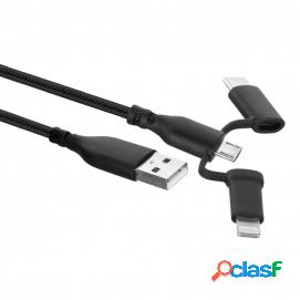 Ewent Ew1376 Cable Usb 1 M Usb A Micro-usb A Negro - Type-c