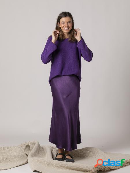 Falda raso diseño clásico Violeta