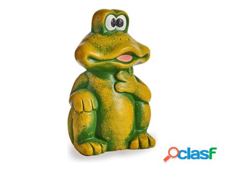 Figura Decorativa Para Jardín Rana Cerámica Verde (12,5 X