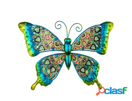 Figura de Animal Verde de Metal y Cristal 19*1*26cm Figura