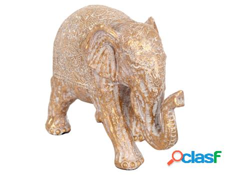 Figura de Elefante Blanco de Resina 14*9*20cm