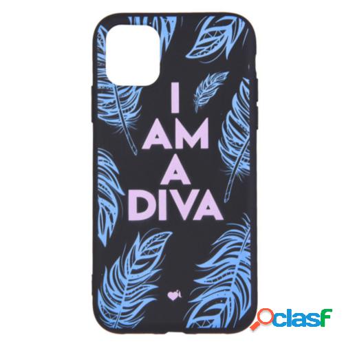 Funda I&apos;M A Diva Silicona Negra para iPhone 11 Pro -