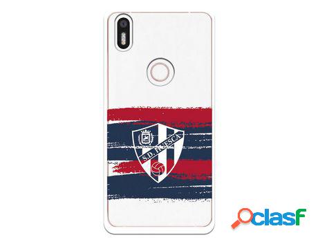 Funda Para Bq Aquaris X5 Plus Del Huesca Rayas Transparente
