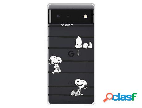 Funda Para Google Pixel 6 Oficial De Peanuts Snoopy Rayas -