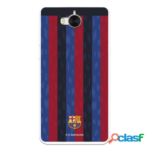 Funda Para Huawei Y6 2017 Del Fc Barcelona Fondo Rayas