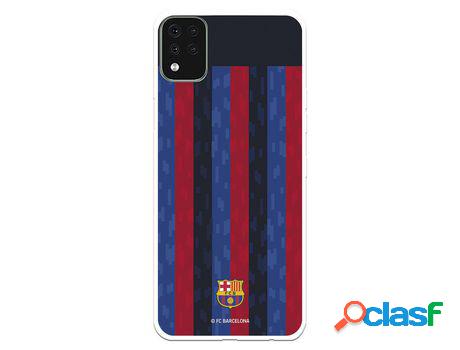 Funda Para Lg K42 Del Fc Barcelona Fondo Rayas Verticales -