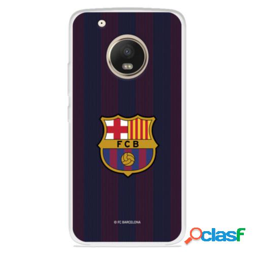 Funda Para Motorola Moto G5 Plus Del Fc Barcelona Rayas