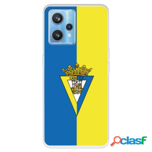 Funda Para Realme 9 Pro+ Del Cádiz Cf Escudo Fondo Bicolor