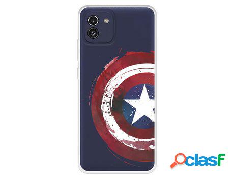 Funda Para Samsung Galaxy A03 Oficial De Marvel Capitán
