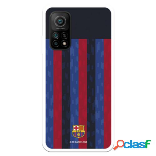 Funda Para Xiaomi Mi 10T Del Fc Barcelona Fondo Rayas