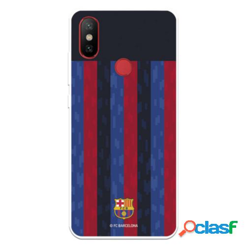 Funda Para Xiaomi Mi A2 Del Fc Barcelona Fondo Rayas