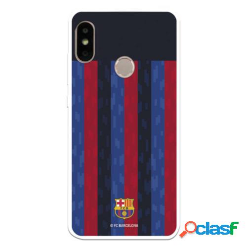 Funda Para Xiaomi Mi A2 Lite Del Fc Barcelona Fondo Rayas