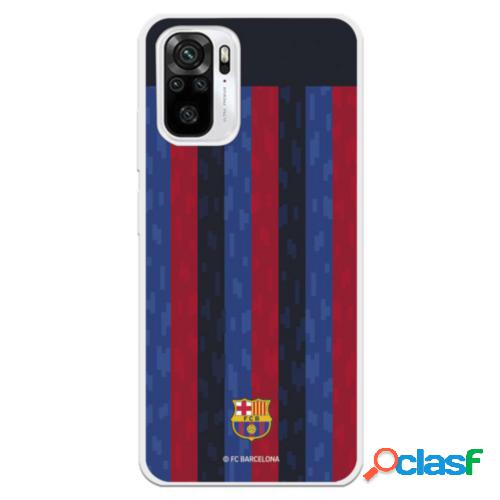 Funda Para Xiaomi Redmi Note 10 Del Fc Barcelona Fondo Rayas