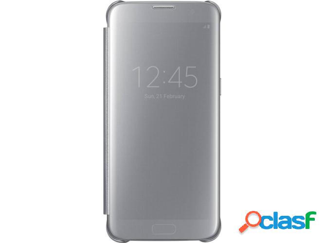 Funda SAMSUNG Galaxy S7 Edge Clear View Plateado